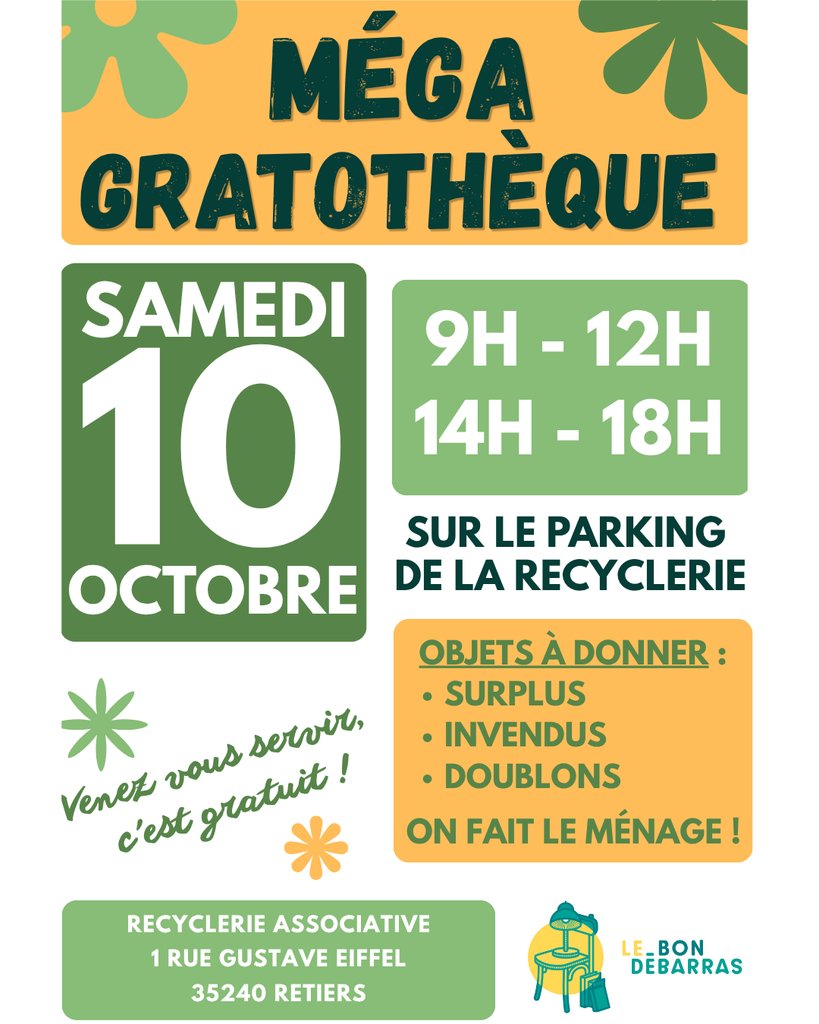 Mega Gratothèque au LBD le 10 octobre sur le parking de la recyclerie