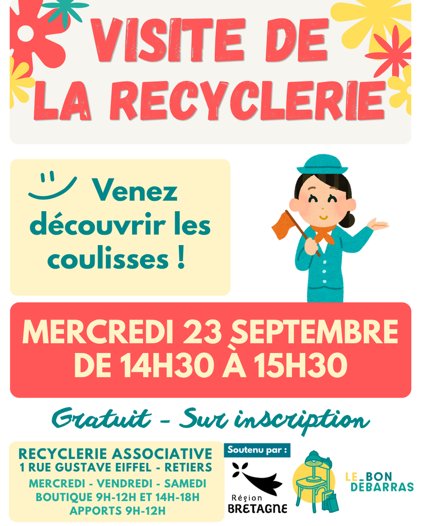 visite guidée de la recyclerie et de ses coulisses le 23 septembre